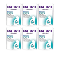6x Mokra karma dla kota lekkostrawnaDieta KACZKA RYŻ Kattovit GASTRO 85g