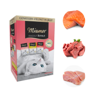 Miamor Ragout Royale Mix – Indyk, Łosoś, Cielęcina w Galaretce 12x100g