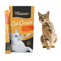 Pasta smakołyk dla kota Miamor Multivatmin Cream pasta wzmacniająca  6X15g